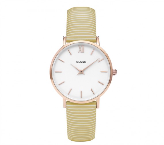CL30032 Minuit Rose Gold WhiteSunny Yellow Stripes_frontal_w