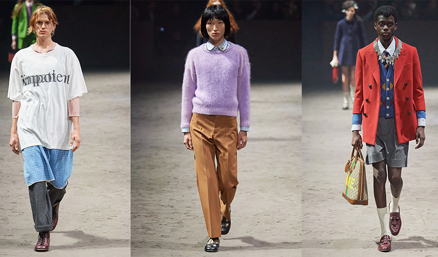 L’uomo Gucci FW20 è libero dalle convenzioni come un bambino