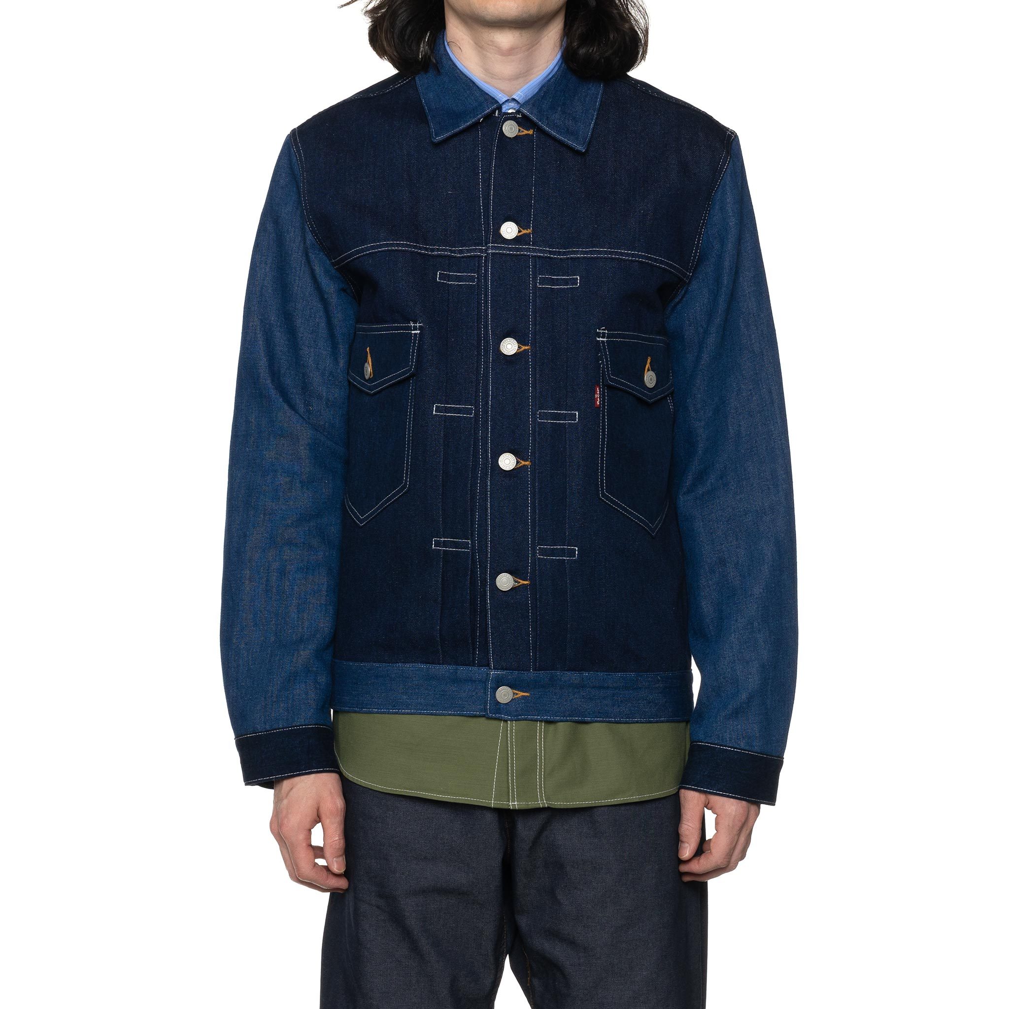Junya Watanabe Man x Levis giacca in denim blu indigo in cotone 