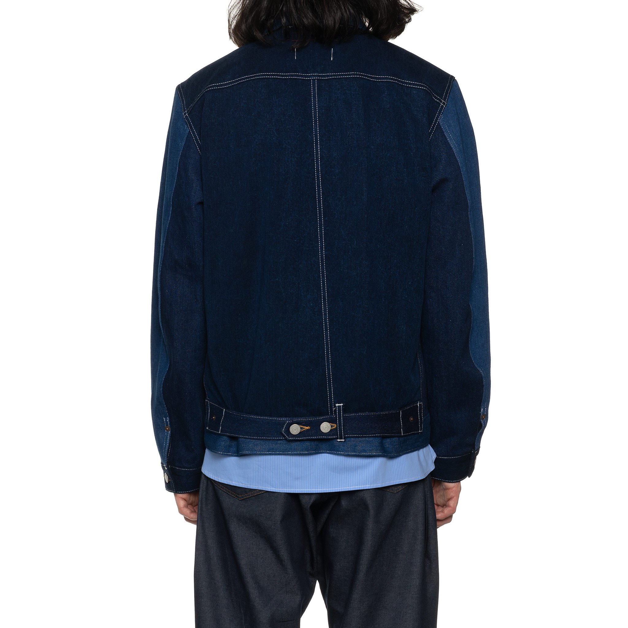 Junya Watanabe Man x Levis giacca in denim blu indigo in cotone-lino e ...