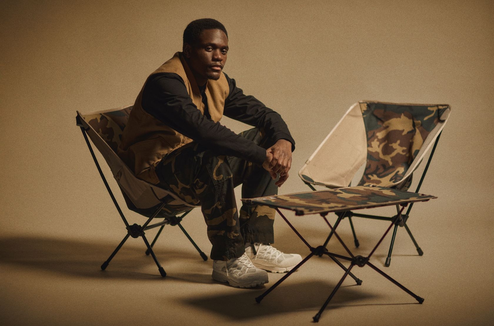 tavolo e sedia camouflage