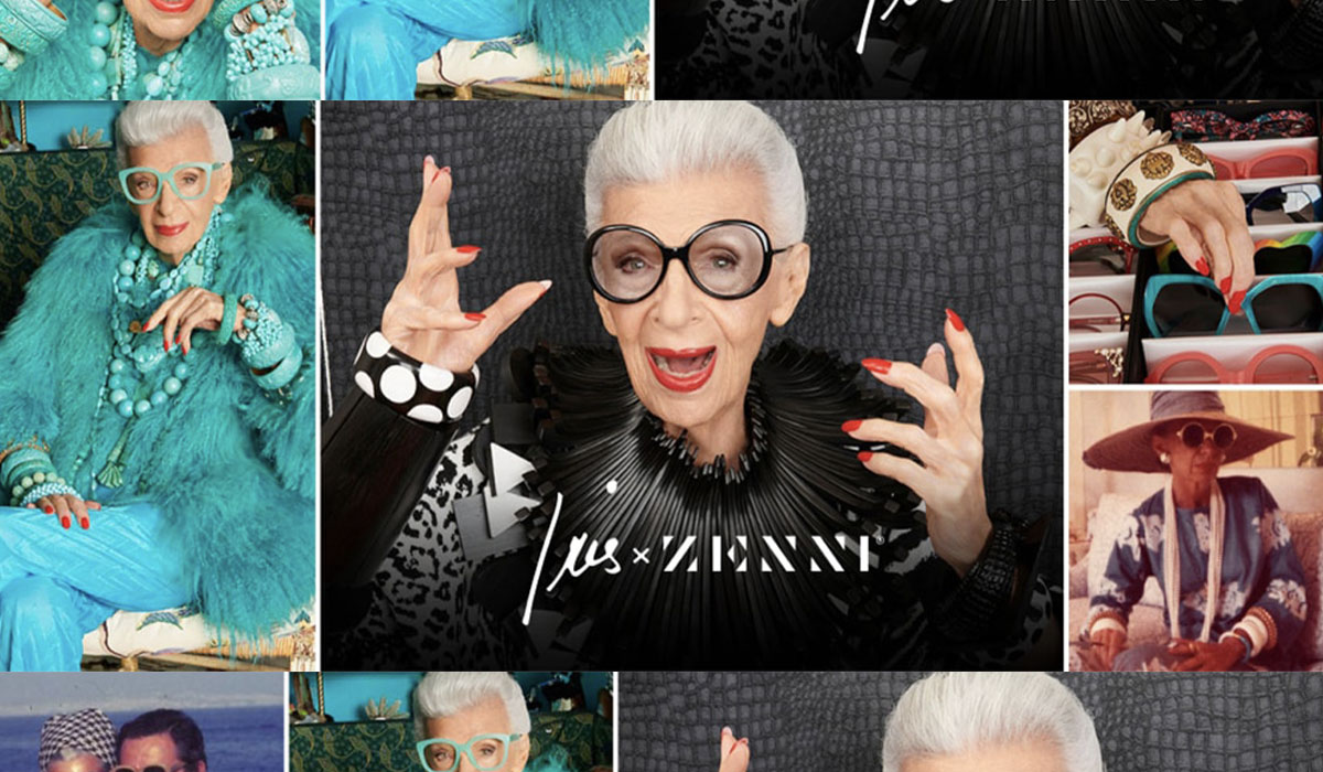 Iris Apfel compie 100 anni, per celebrare crea una capsule con Zenni